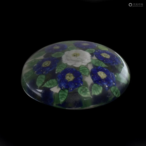 Possibly Baccarat Art Glass Paperweight