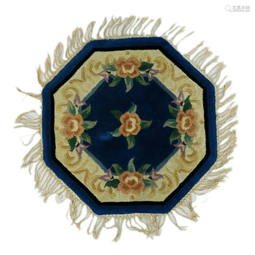 Chinese Octagon Wool Area Rug