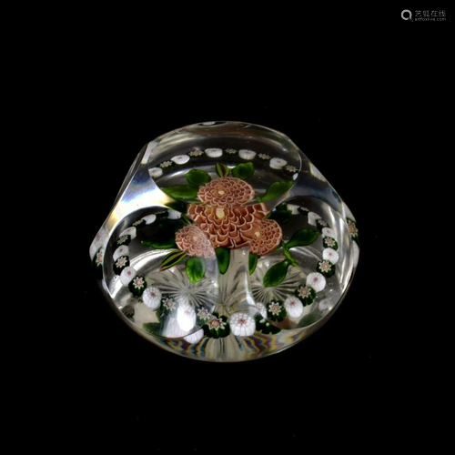 Antique Baccarat Faceted Paperweight