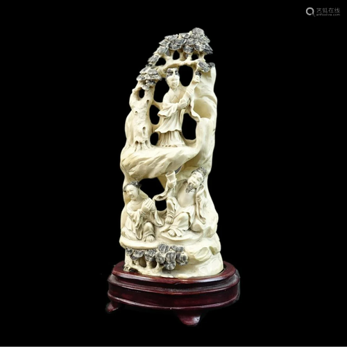 Antique Chinese Ivory Group