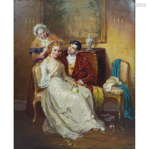 Mozart Rottmann (1874-1985) O/C Courting