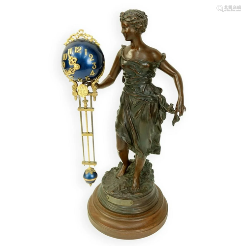 After: Ernest Rancoulet (1870-1915) Bronze Clock