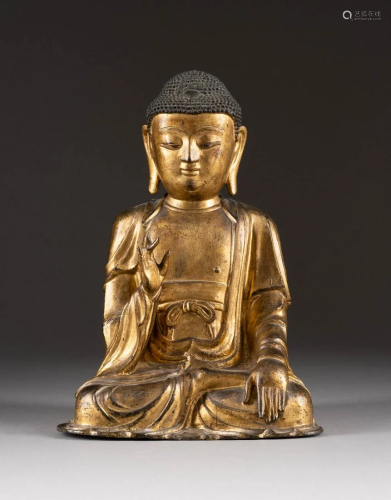SITZDENDER BUDDHA-SHAKYAMUNI China, Ming-Dy…