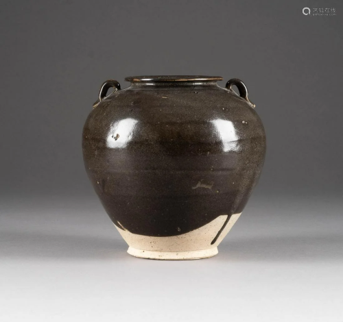 TOPF China, wohl Song-Dynastie Keramik, schwarze