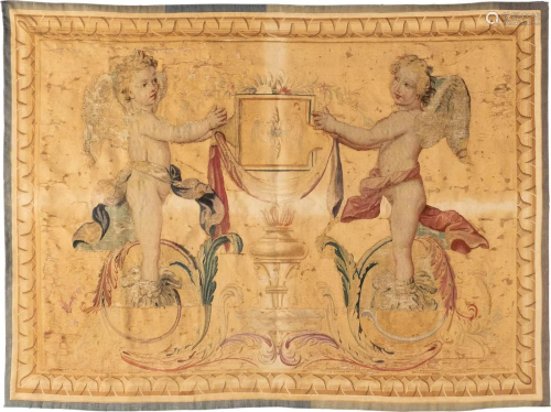 TAPISSERIE Frankreich, 18. Jh. Wolle und Seide. 133 x