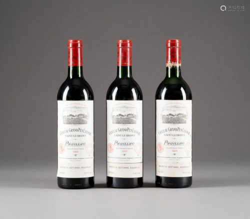 CHÂTEAU GRAND-PUY-LACOSTE 1985 PAUILLAC 3 Fl…