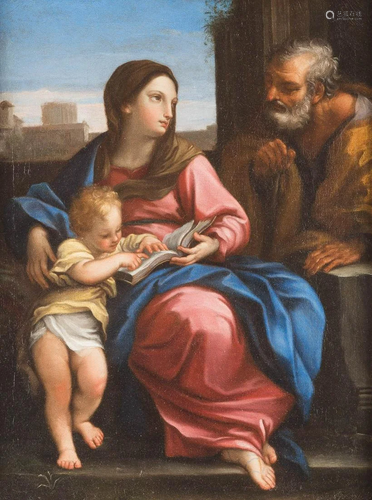 ITALIAN MASTER Active, about 1700. HOLY FAMILY Oil…