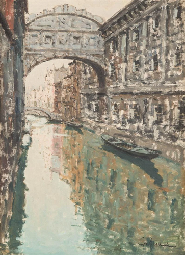 GIUSEPPE MARINO 1916 - 1975 Canal in Venice …