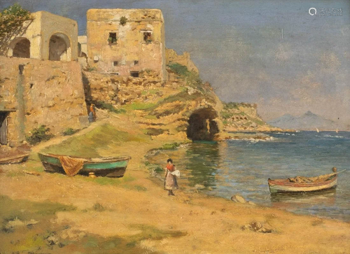 F. VEZIN Act. late 19th C. Southern Italian coast Oil