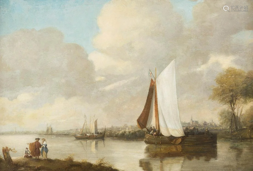 DUTCH SCHOOL c. 1830/40 Fishing boats in the …