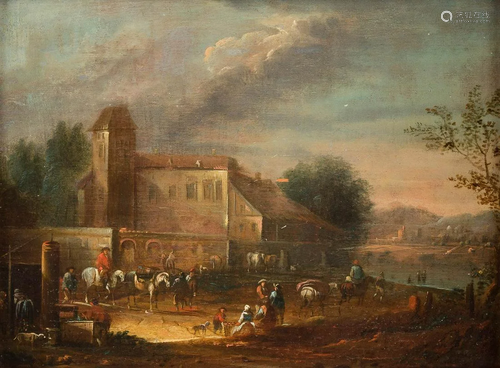 DUTCH SCHOOL Master active in 18th century VILLAGE