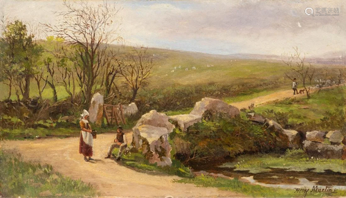 HENRY MARTIN 1835 Painswick - 1908 Country roa…