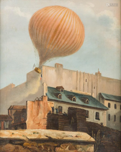 FRENCH SCHOOL Mid-19th C. Miscarried balloon ri…