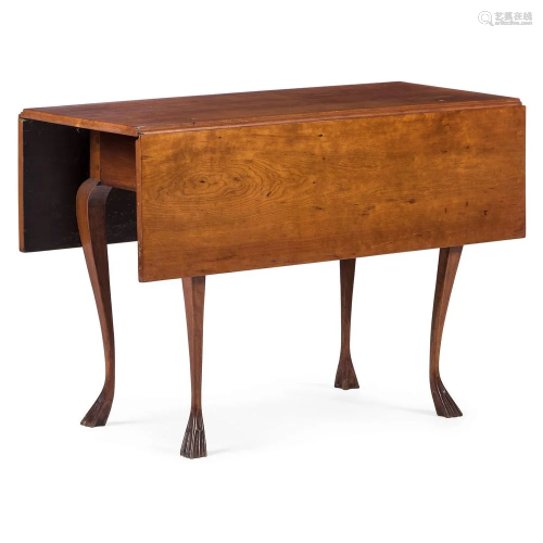 A Chippendale Style Cherrywood Double Drop-Leaf …