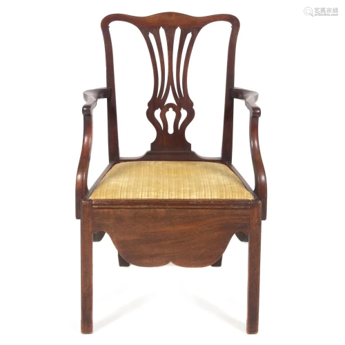 A Chippendale Carved and Figured Mahogany Conve…