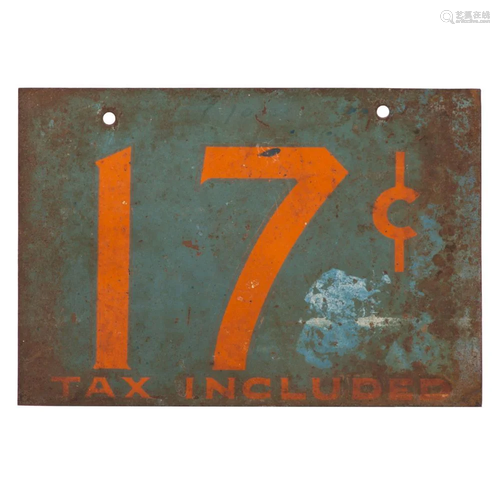 A Sheet Metal Advertising Sign, 17 ¢