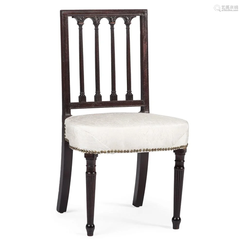 A Philadelphia Federal Carved Mahogany Side Chair