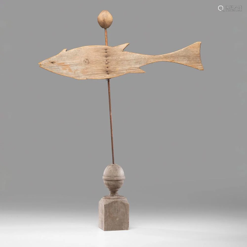 A New Hampshire Carved Pine Fish Weathervane