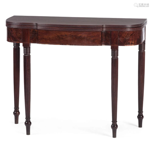 A Philadelphia Federal Figured Mahogany Game Table