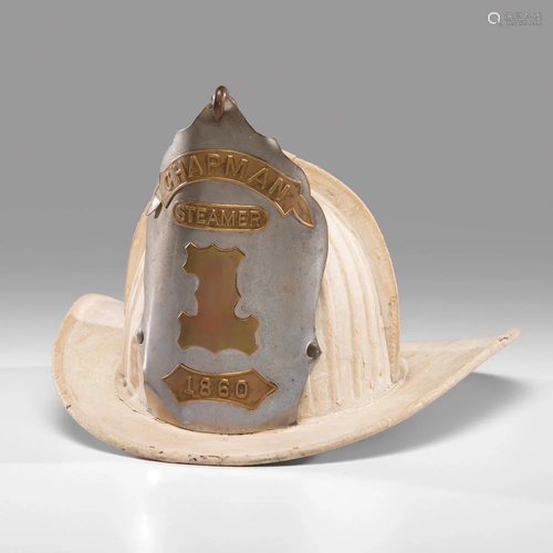 A Chapman - Steamer Leather Eagle Fireman's Helmet