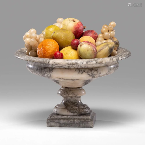 A Collection of Stone Fruit in Marble Compote