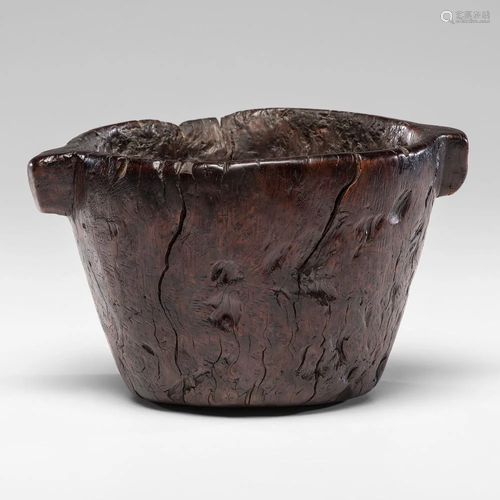 A Two-Handled Burlwood Bowl