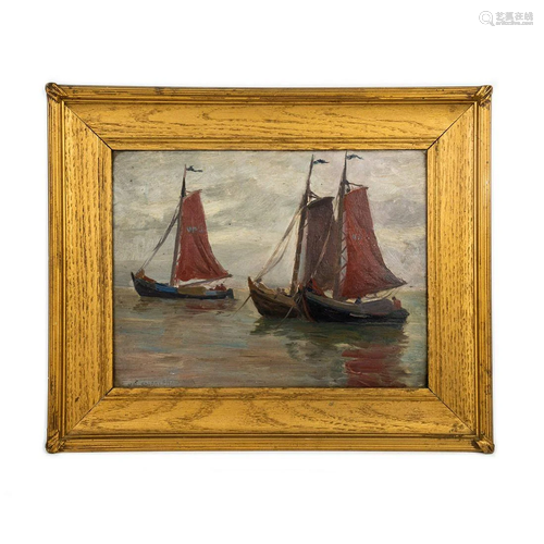 Original O/C Fishing Boats by Melbourne Hardwick