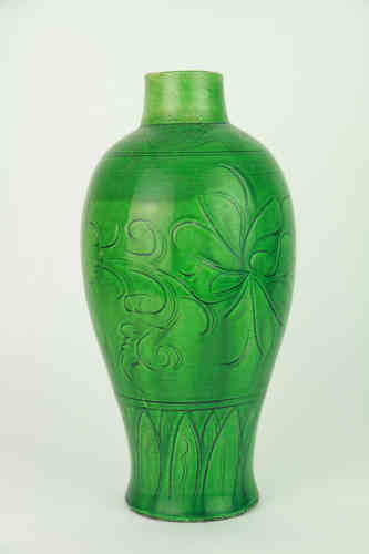 A Chinese Flower Carved Porcelain Vase