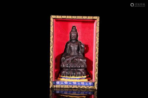 A Blackstone Buddha Statue of Sakyamuni