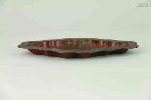 A Chinese Bronze Plate