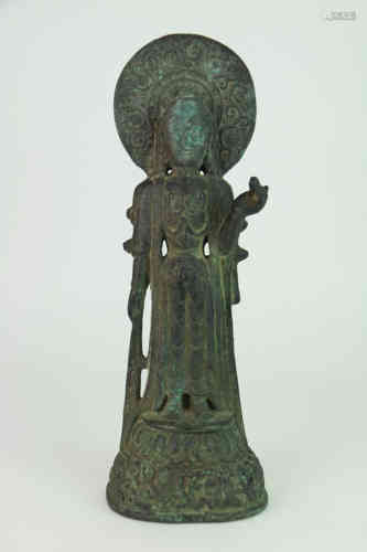 A Chinese Bronze Buddha Statue