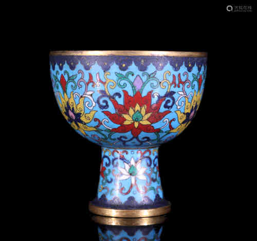 A Chinese Bronze Cloisonne Cup