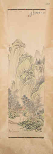 A Chinese Landscape Painting, Xizeng Wu Mark