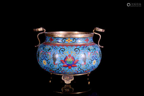 A Chinese Bronze Cloisonne Conser