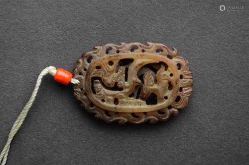 A Chinese Caeved Jade Pendant