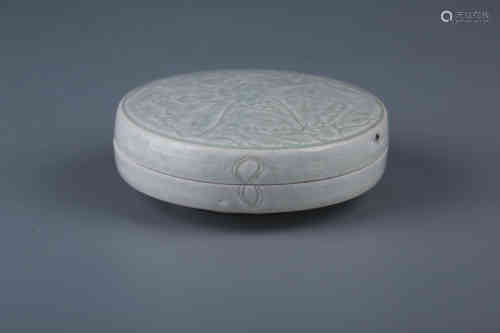 A Chinese Blue and White Porcelain Powder Box