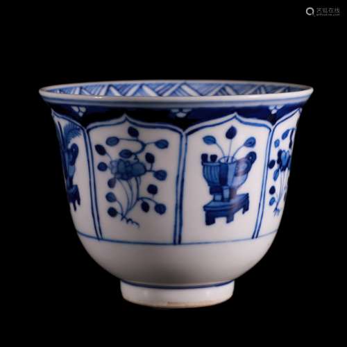 A Chinese Blue and White Porcelain Cup.