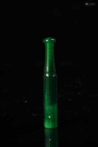 A Chinese Jadeite Cigarette Holder.