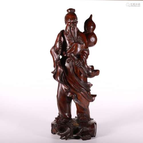 A Chinese Carved Wood Figure.