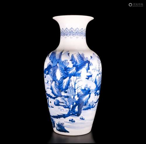 A Chinese Blue and White Porcelain Vase.