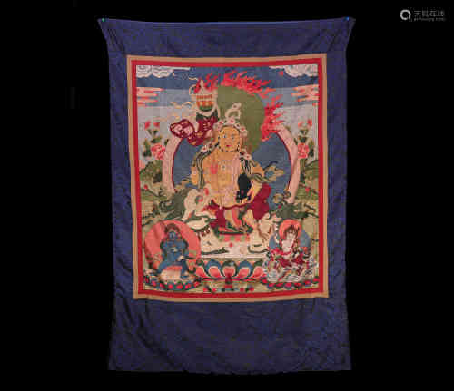 A Chinese Thangka Embroidery.