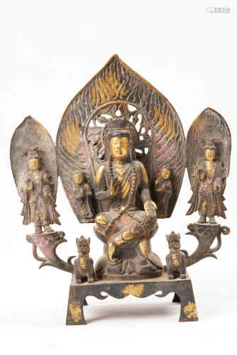 A Bronze Statue of Buddha.