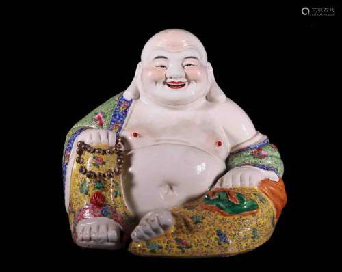 A Chinese Porcelain Statue of Laughing Buddha.