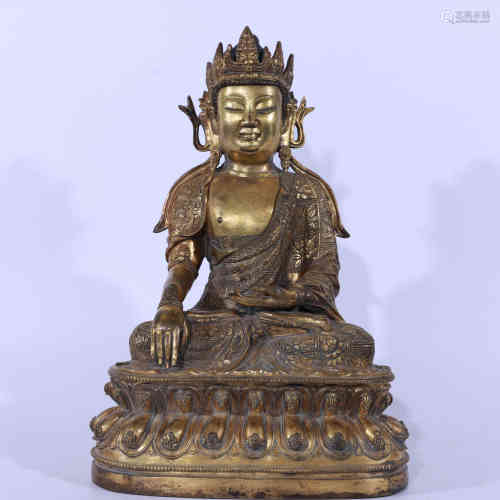 A Bronze Statue of Sakyamuni.