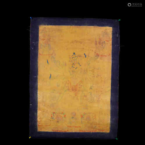 A Chinese Thang-ga Painting of Cakrasamvara.