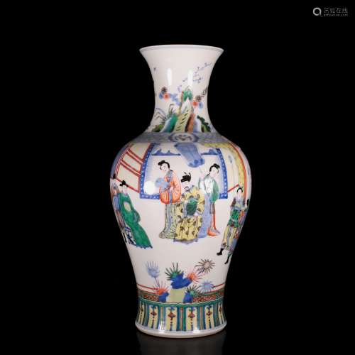 A Chinese Famille Verte Porcelain Vase.