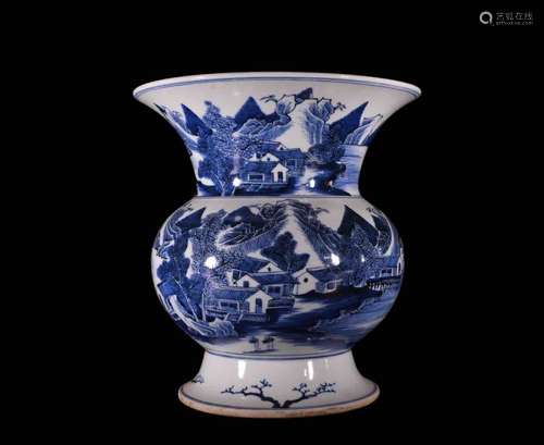 A Chinese Blue and White Porcelain Vase.