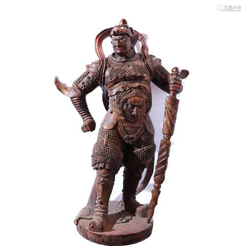 A Bronze Statue of Skanda Bodhisattva.