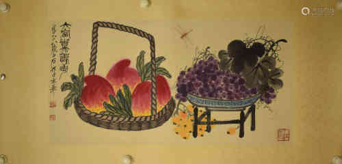 A Chinese Painting, Qi Baishi Mark.