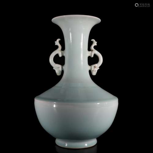 A Chinese Celadon Glazed Porcelain Vase.